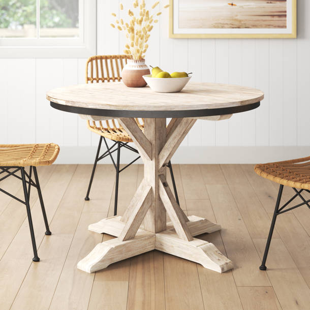 Alcott Hill® 42" Round Drop Leaf Wood Pedestal Dining Table & Reviews ...